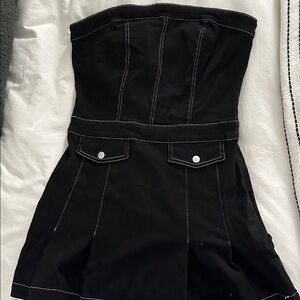 Forever 21 Black Cargo Mini Dress